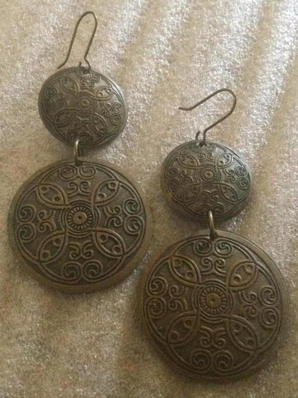 Intricate Brassy Earrings